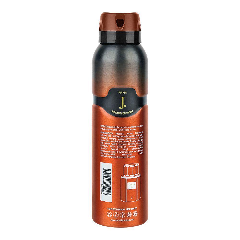 Junaid Jamshed J. Janan Oud Perfume Body Spray, For Men, 150ml - Image 2