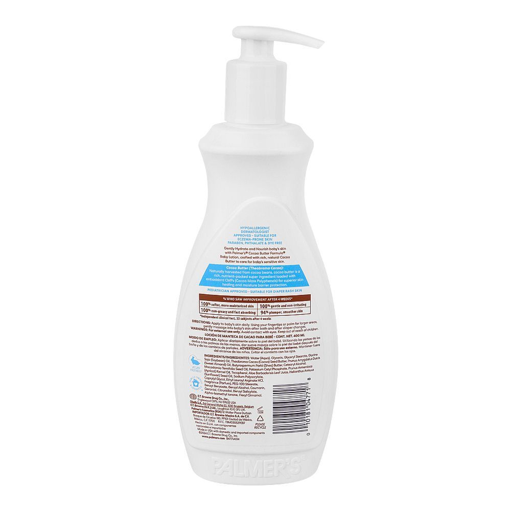Palmer's Cocoa Butter & Vitamin E Baby Lotion, 400ml - Image 2