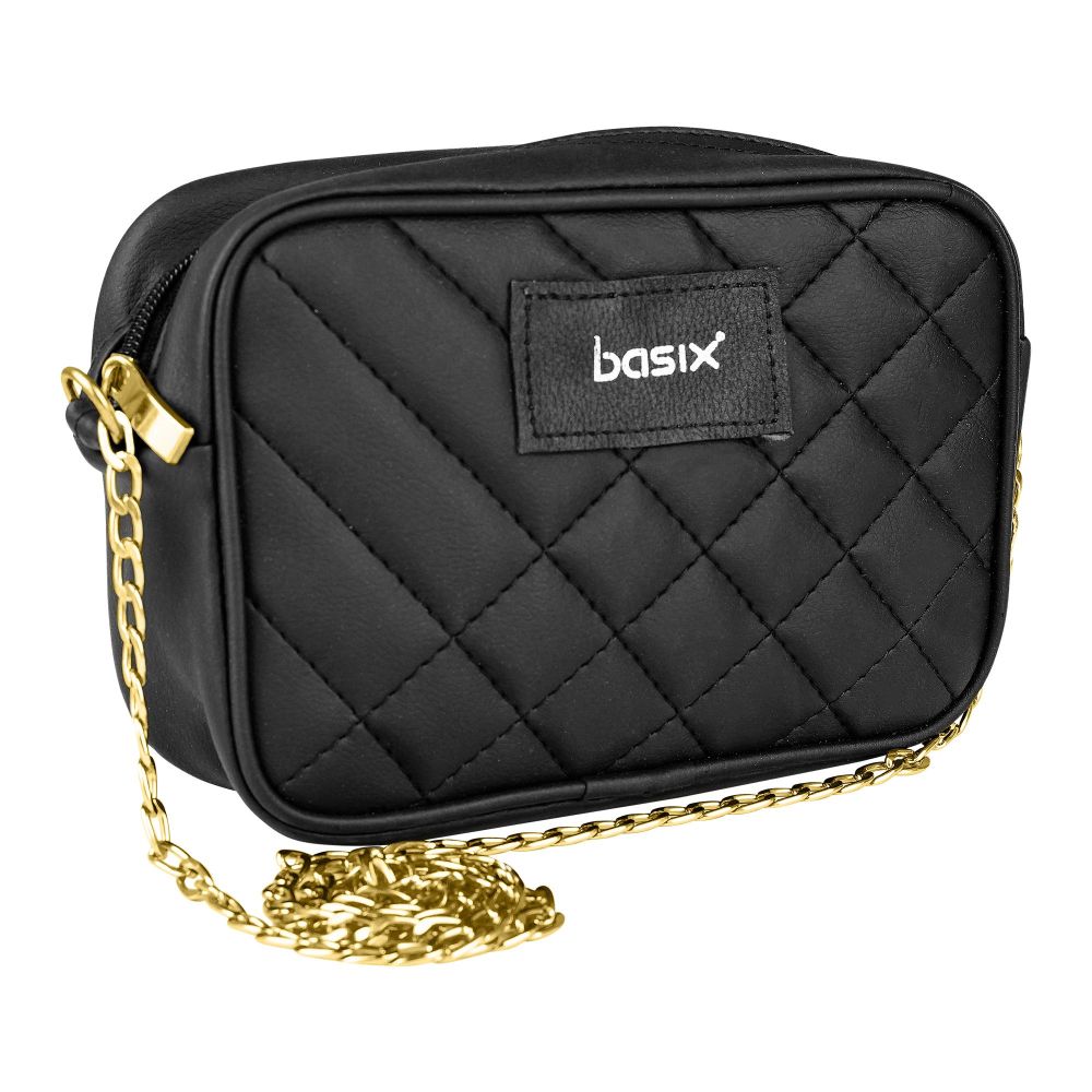 Basix Women Crossbody Bag, Black, HUBO-4BL-03 - Main Image