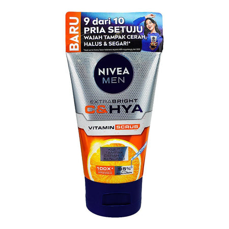 Nivea Men Extra Bright Vitamin-C & HYA Scrub, 100ml - Main Image