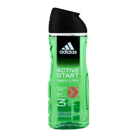 Adidas Revitalizing Active Start 3 in 1 Face, Hair & Body Shower Gel, 400ml - Main Image