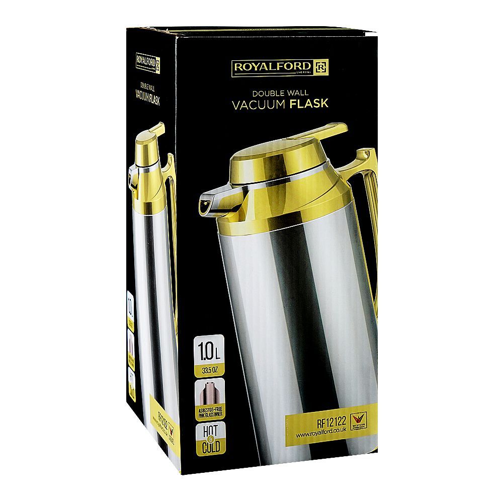 Royalford Double Wall Vacuum Flask, 1000ml, RF12122 - Image 4