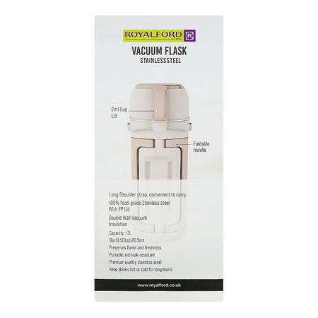 Royalford Stainless Steel Vacuum Flask, 1200ml, RF12442 - Image 5