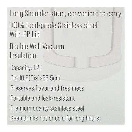 Royalford Stainless Steel Vacuum Flask, 1200ml, RF12442 - Image 6