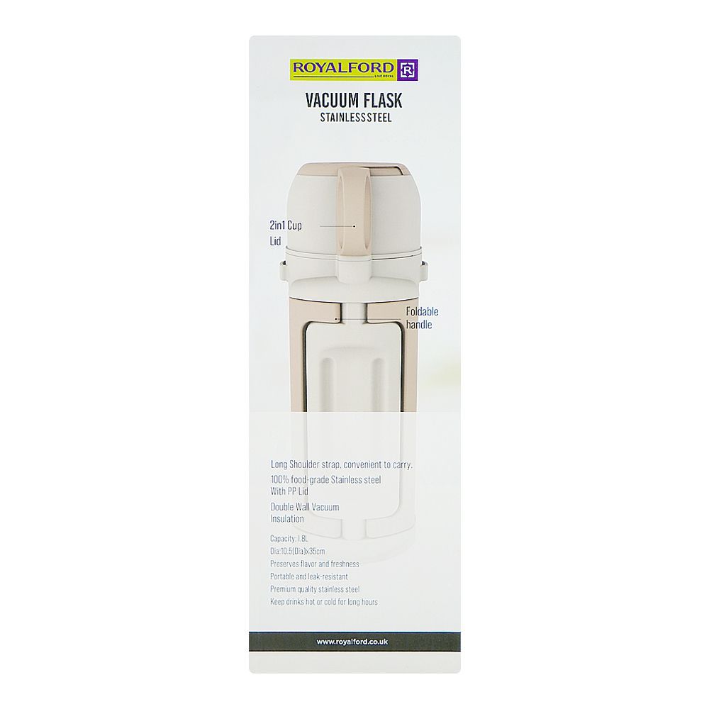 Royalford Stainless Steel Vacuum Flask, 1800ml, RF12441 - Image 5