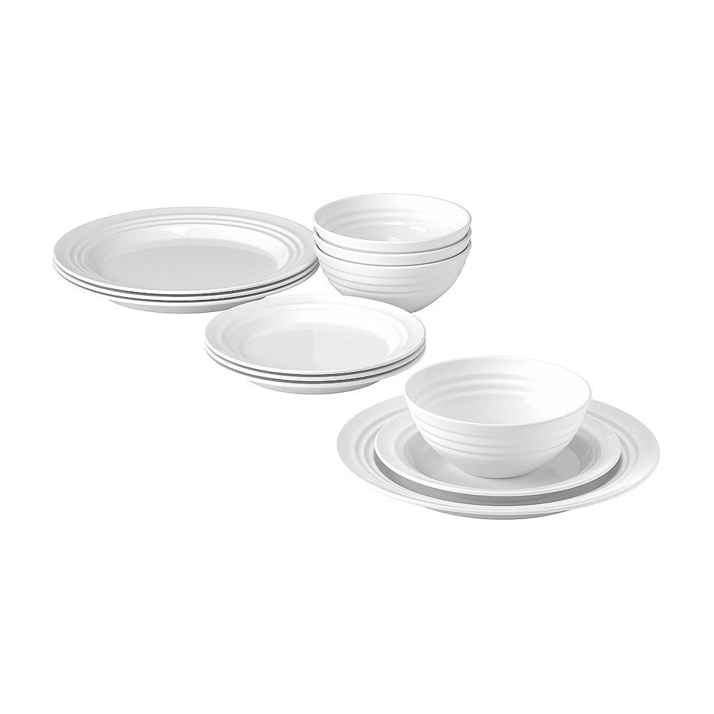 Ikea Favorisera Dinnerware Set, 12-Pack, White, 40458600 - Main Image