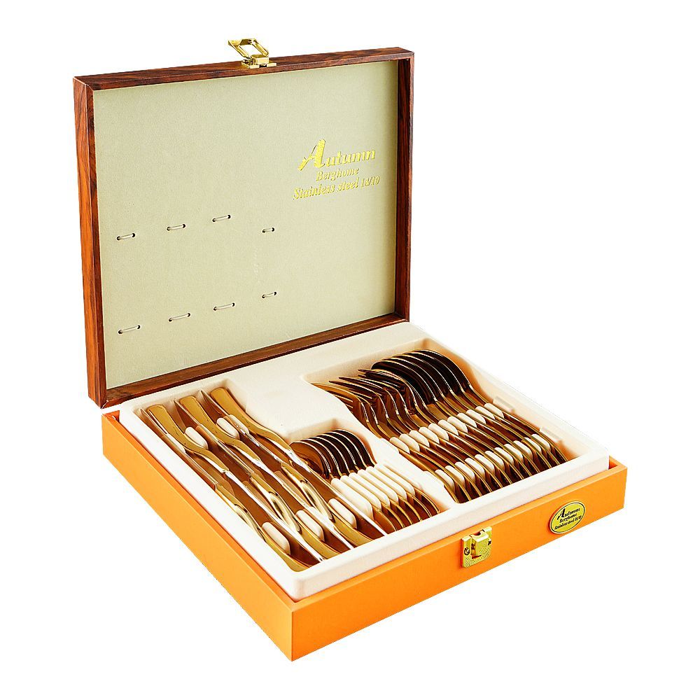 Berghome Autumn Cutlery Set, Gold, 24-Pack, DA-185TRGHB-24 - Main Image