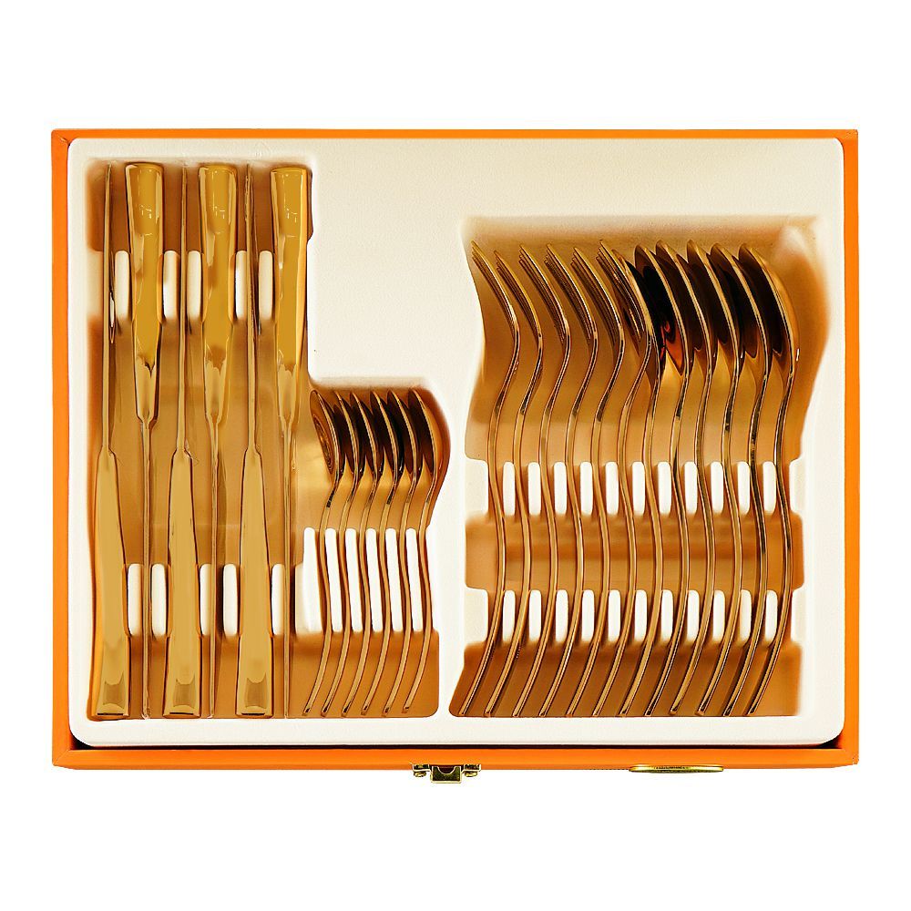 Berghome Autumn Cutlery Set, Gold, 24-Pack, DA-185TRGHB-24 - Image 2