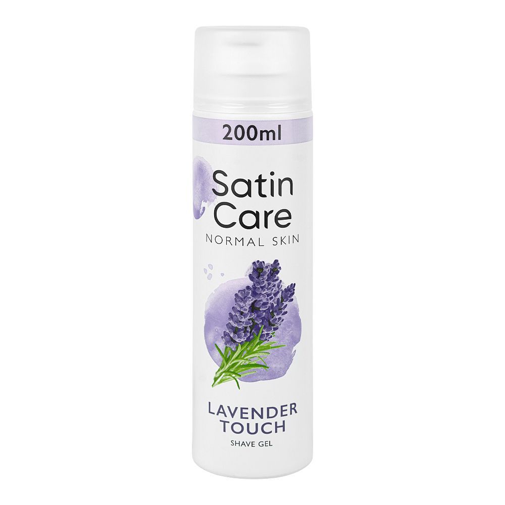 Gillette Satin Care Lavender Touch Shave Gel, For Normal Skin, 200ml - Main Image