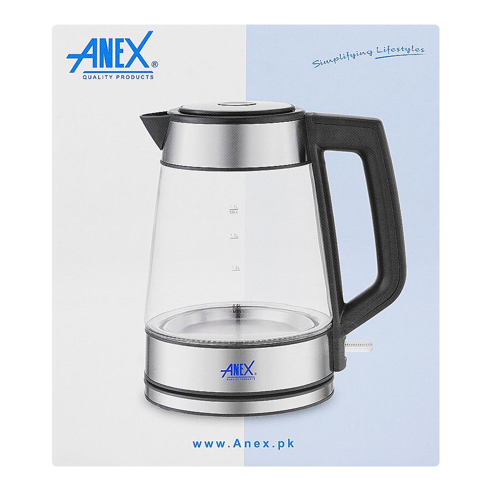 Anex Deluxe Electric Kettle, 1700ml Capacity, 1850-2200W, AG-4070 - Image 3