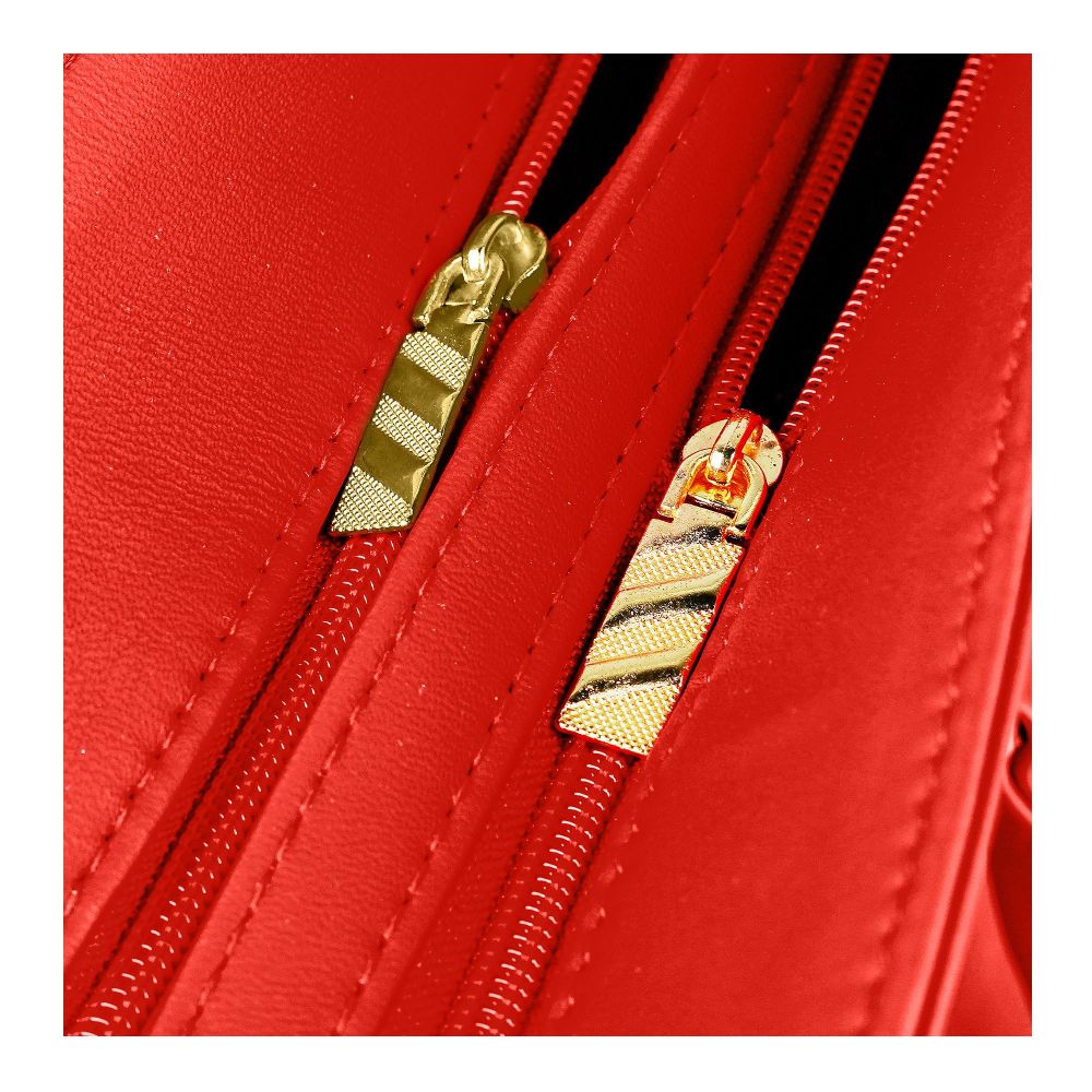 Basix Women Hand Bag, Red, SLB-P05 - Image 3