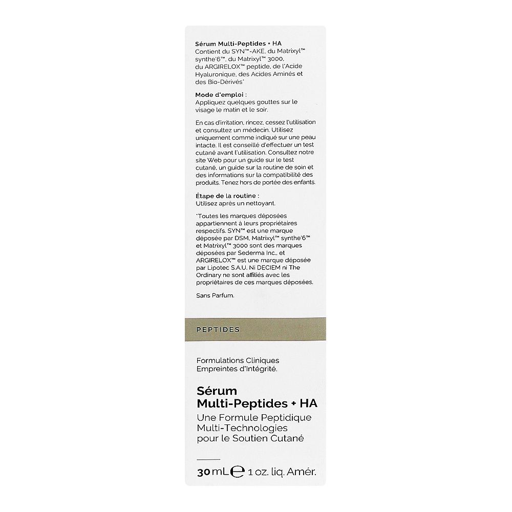 T.O. Multi-Peptide +HA Anti-Aging Serum, For All Skin Types, 30ml - Image 2