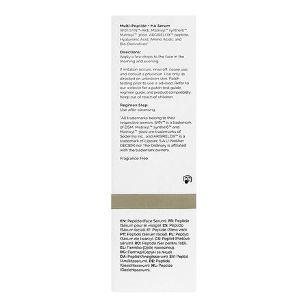 T.O. Multi-Peptide +HA Anti-Aging Serum, For All Skin Types, 30ml - Image 3