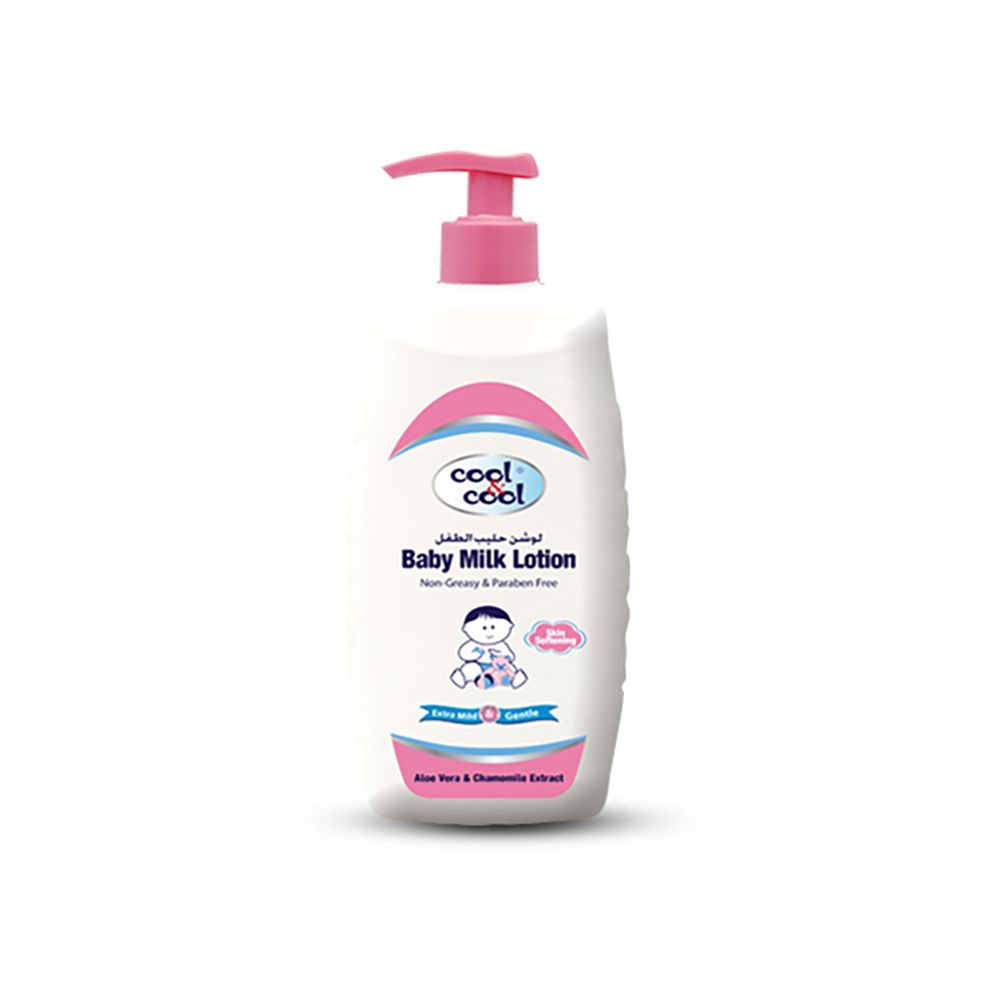 Cool & Cool Baby Milk Lotion With Chamomile & Aloe Vera, Non Greasy & Paraben Free, 500ml - Main Image