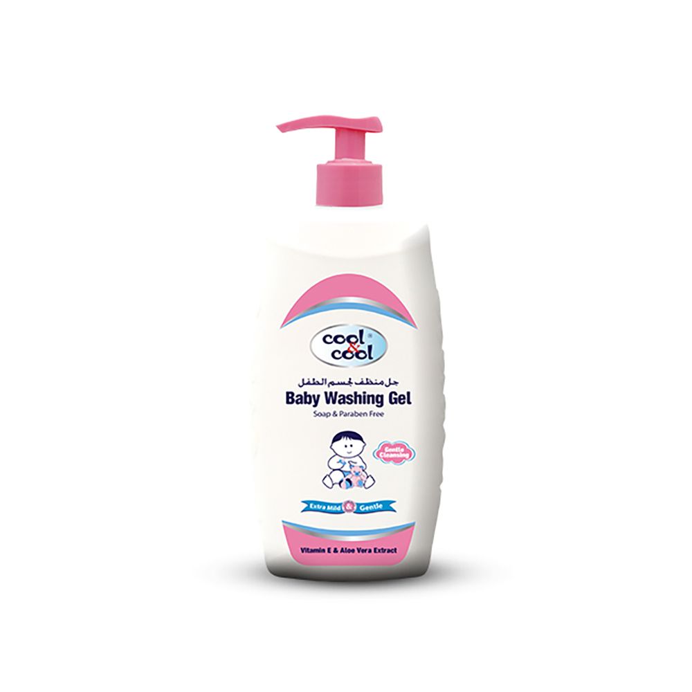 Cool & Cool Baby Washing Gel With Vitamin E & Aloe Vera, Soap & Paraben Free, 500ml - Main Image