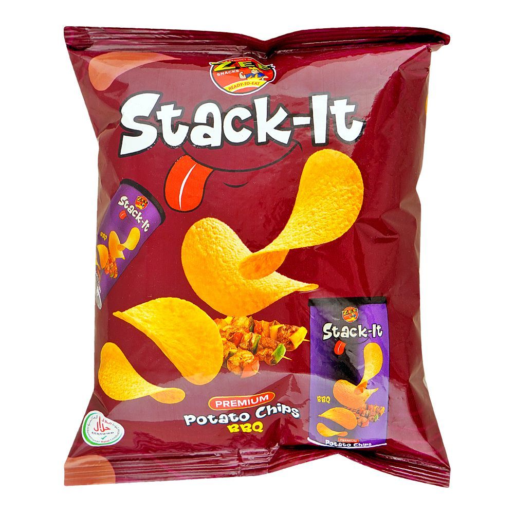 Buy Zee Stack-It BBQ Potato Chips, 62g Online in Pakistan – Shopaholic.pk