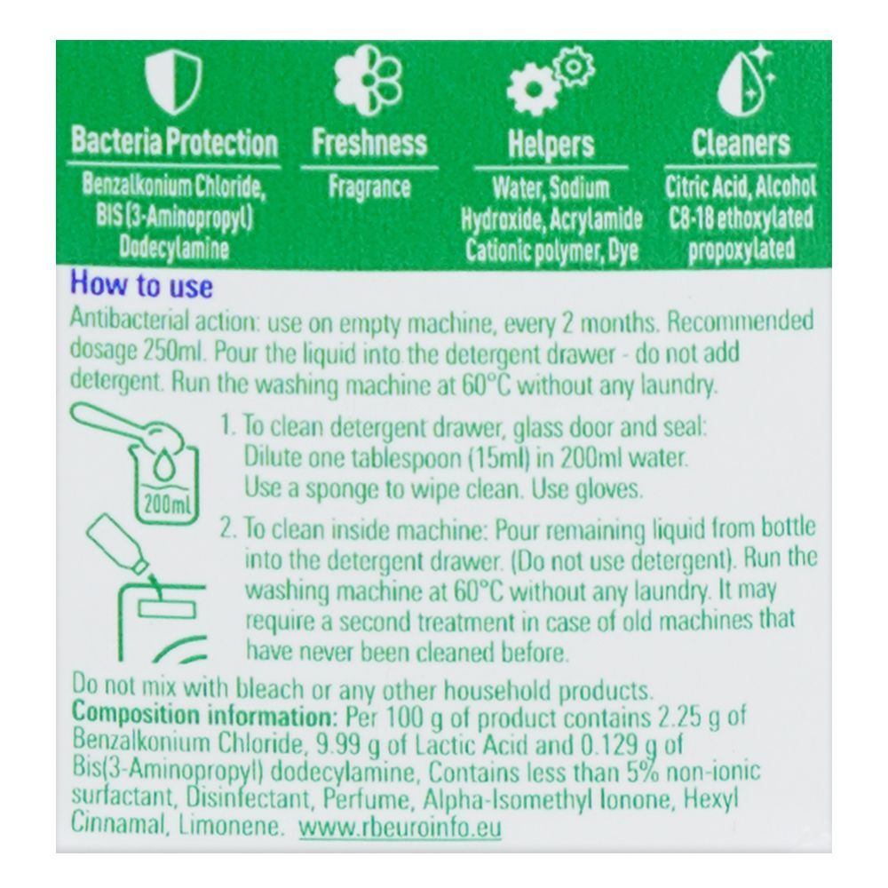 Dettol Antibacterial Washing Machine Cleaner, 250ml - Image 5
