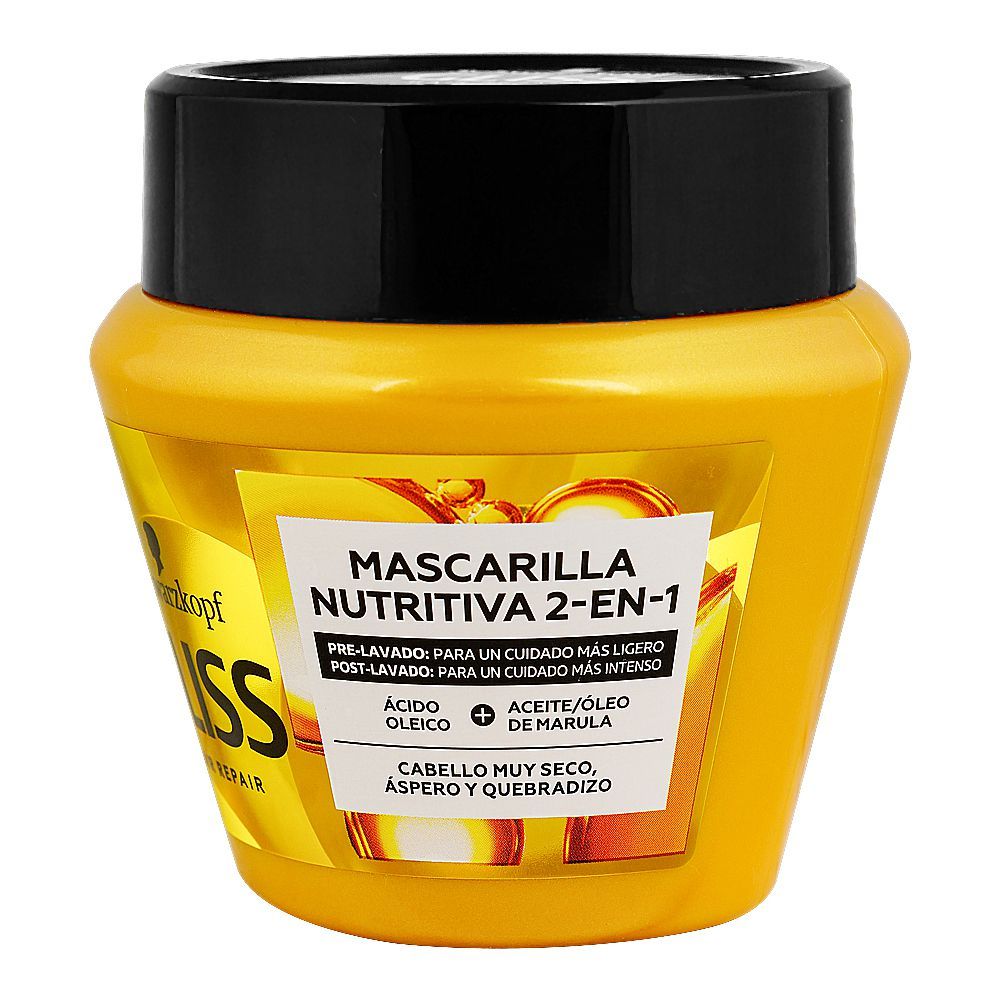 Schwarzkopf Gliss Nourishing Repair 2 In 1 Hair Mask, For Very Dry Hair, 300ml - Main Image