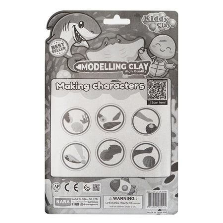 Kiddy Clay 12 Colors Modeling Clay Sticks With Shark, 165g - Image 2