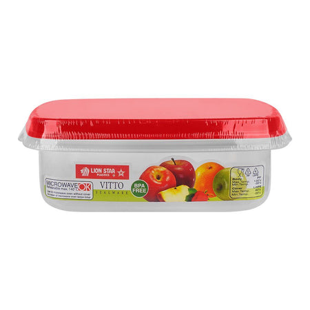 Lion Star Plastic Vitto Sealware Food Container, 750ml, Red VT-1 - Image 2