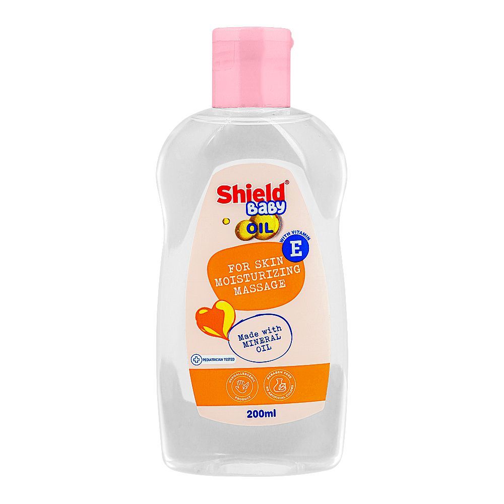 Shield Vitamin-E Mineral Baby Oil, 200ml - Main Image