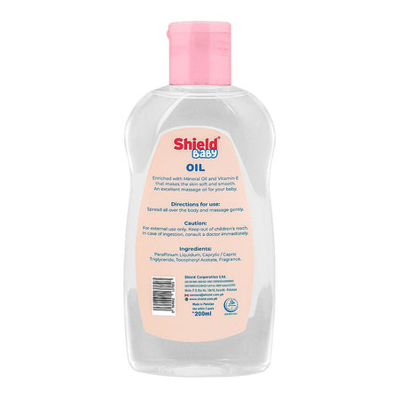 Shield Vitamin-E Mineral Baby Oil, 200ml - Image 2
