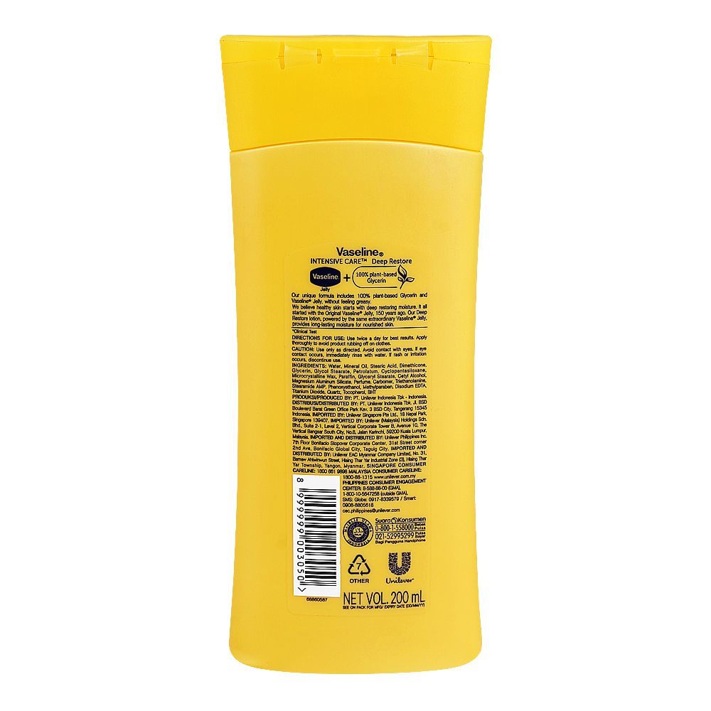 Vaseline Intensive Care Deep Restore Body Lotion, 200ml - Image 2