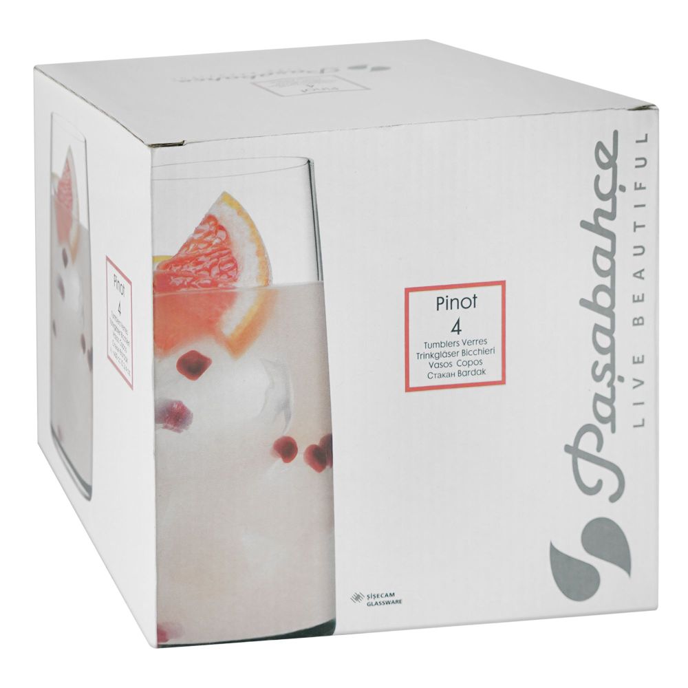 Pasabahce Pinot Glass Tumbler Set, 4-Pack, 420449 - Image 2