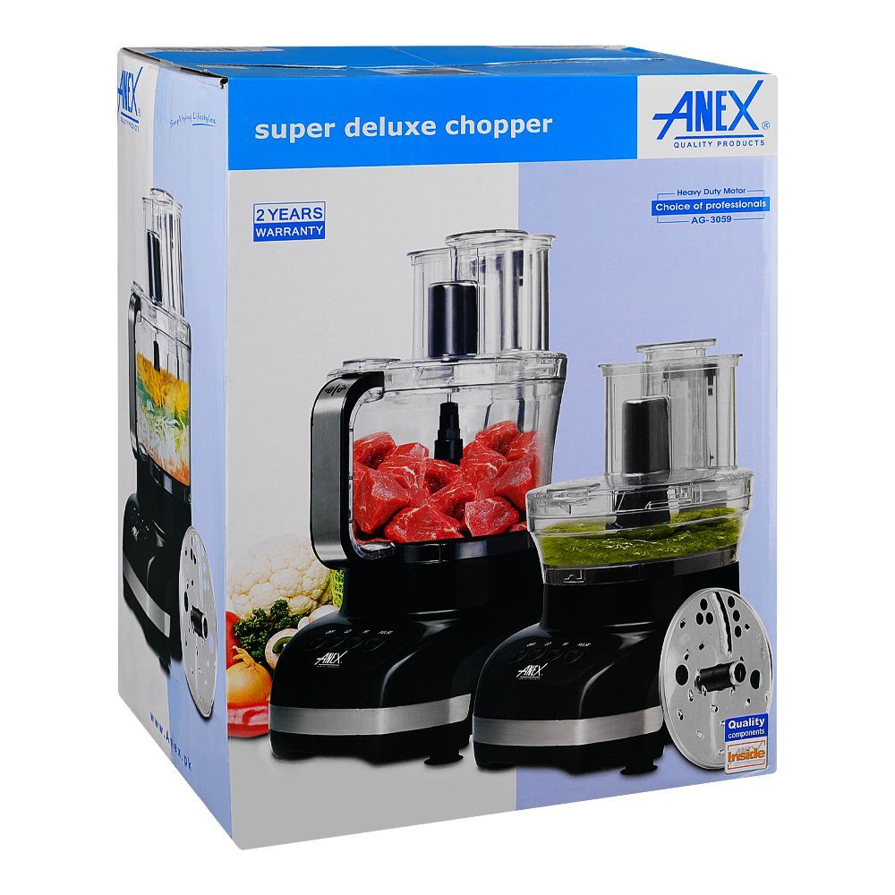 Anex Super Deluxe Chopper, 500W, Black & Silver, AG-3059 - Image 2