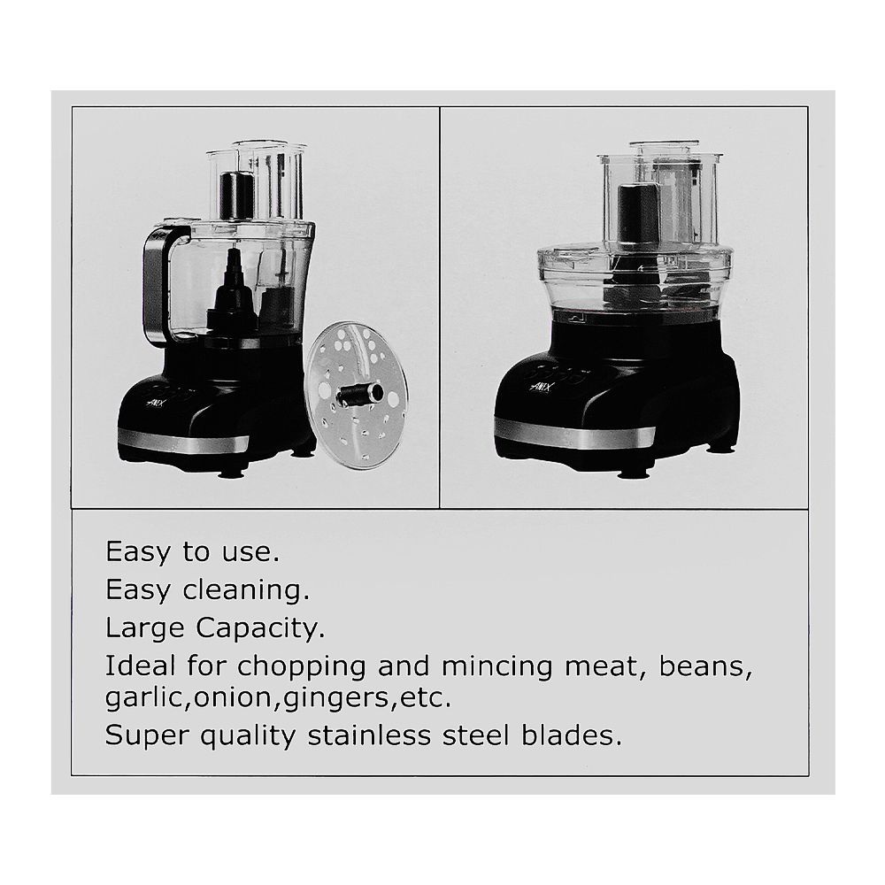 Anex Super Deluxe Chopper, 500W, Black & Silver, AG-3059 - Image 5