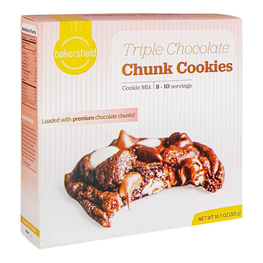 Bakersfield Mixed Triple Chocolate Chunk Cookies, 305g - Main Image