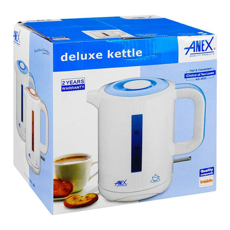 Anex Deluxe Electric Kettle, 1000ml Capacity, 900-1200W, Sea Blue, AG-4032 - Image 2