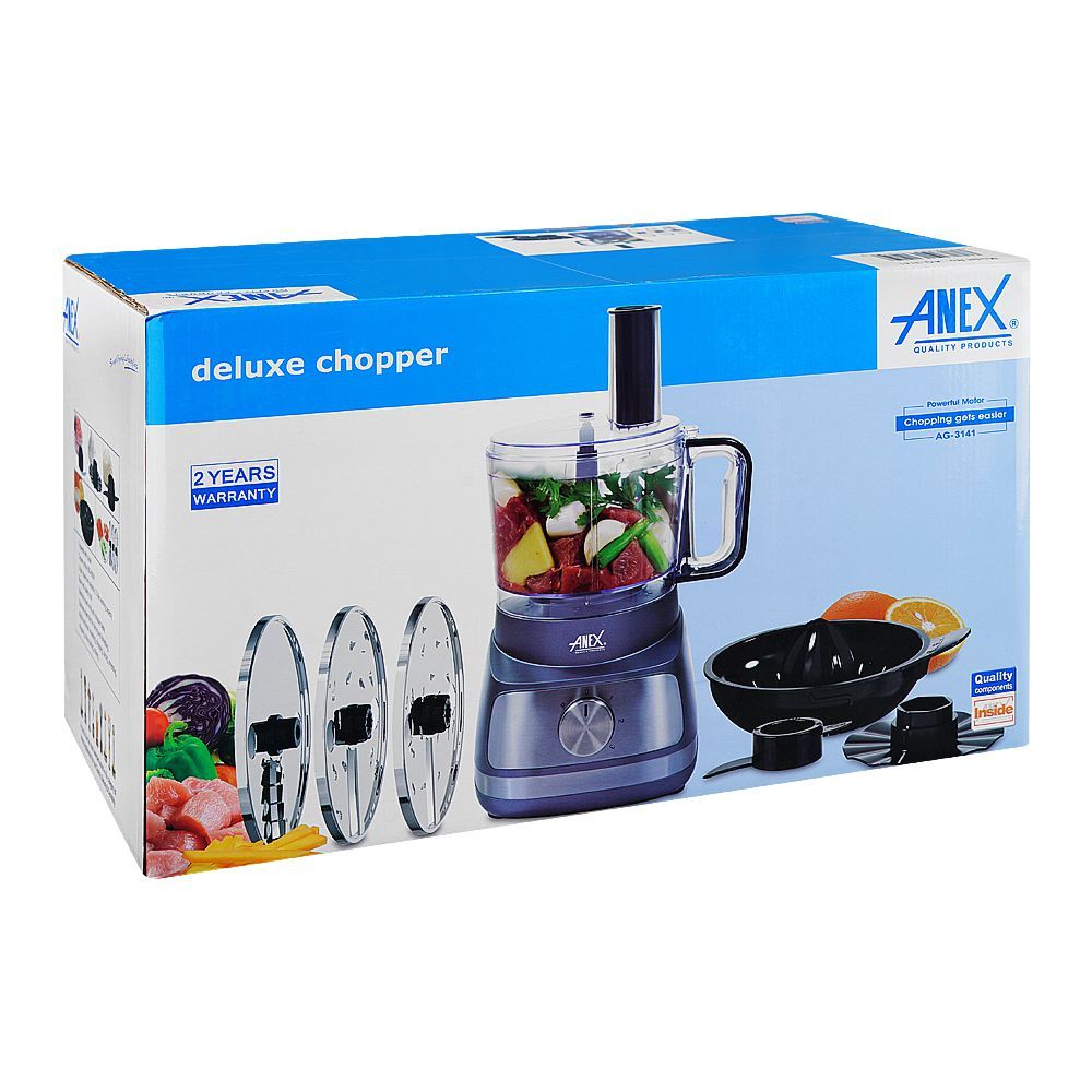 Anex Deluxe Chopper, 600W, Grey & Silver, AG-3141 - Image 2