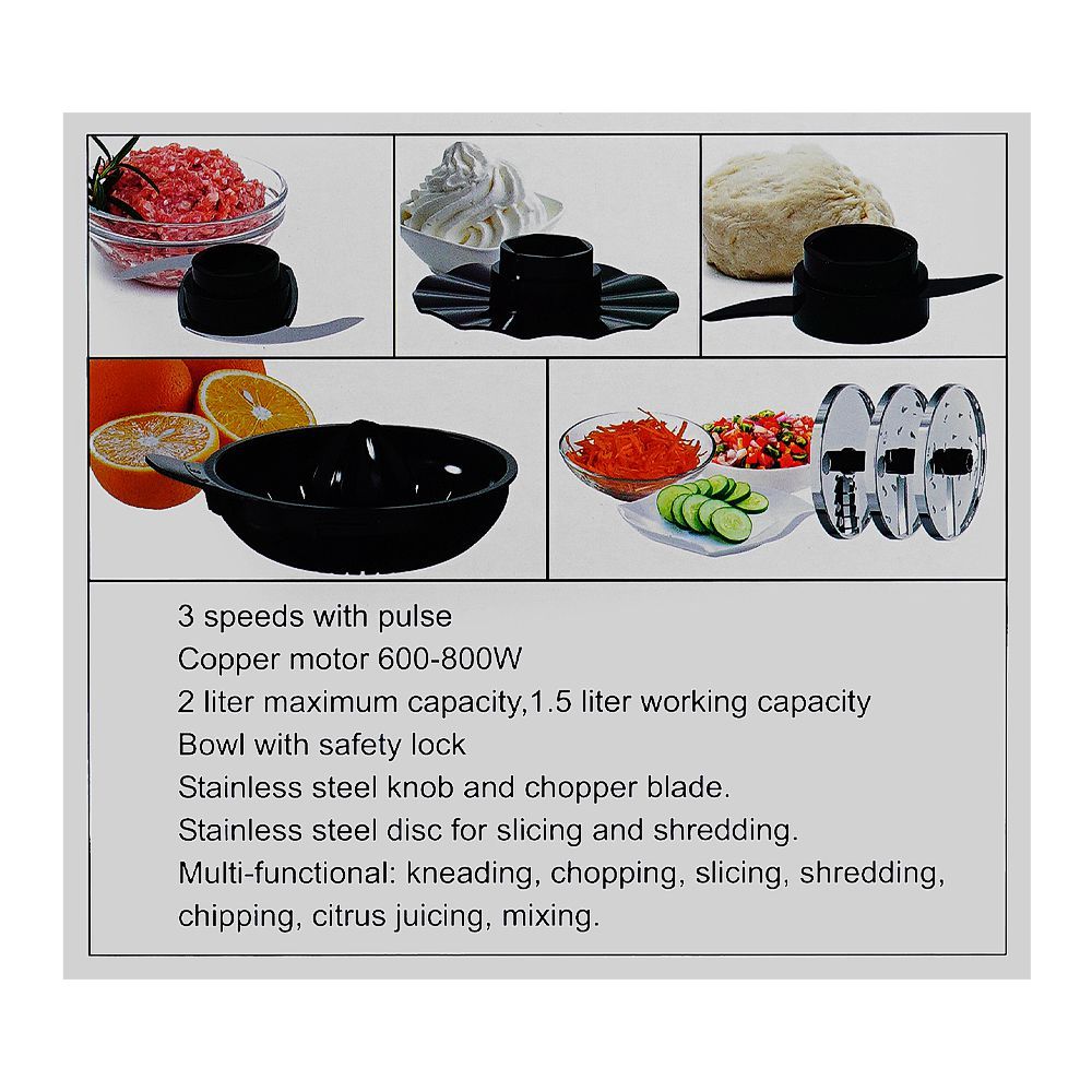 Anex Deluxe Chopper, 600W, Grey & Silver, AG-3141 - Image 5