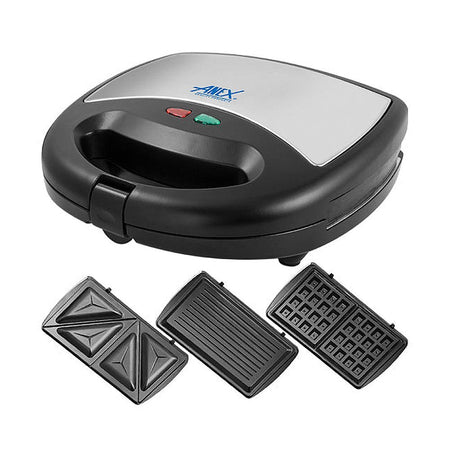 Anex Sandwich Maker, 750W, Black & Silver, AG-1039C - Main Image
