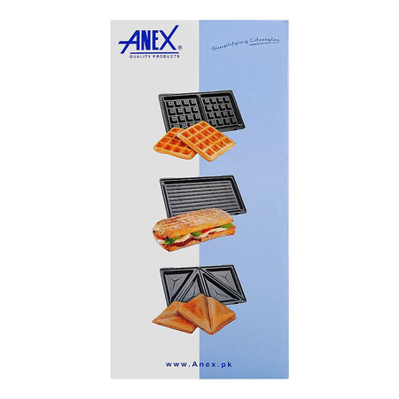 Anex Sandwich Maker, 750W, Black & Silver, AG-1039C - Image 4