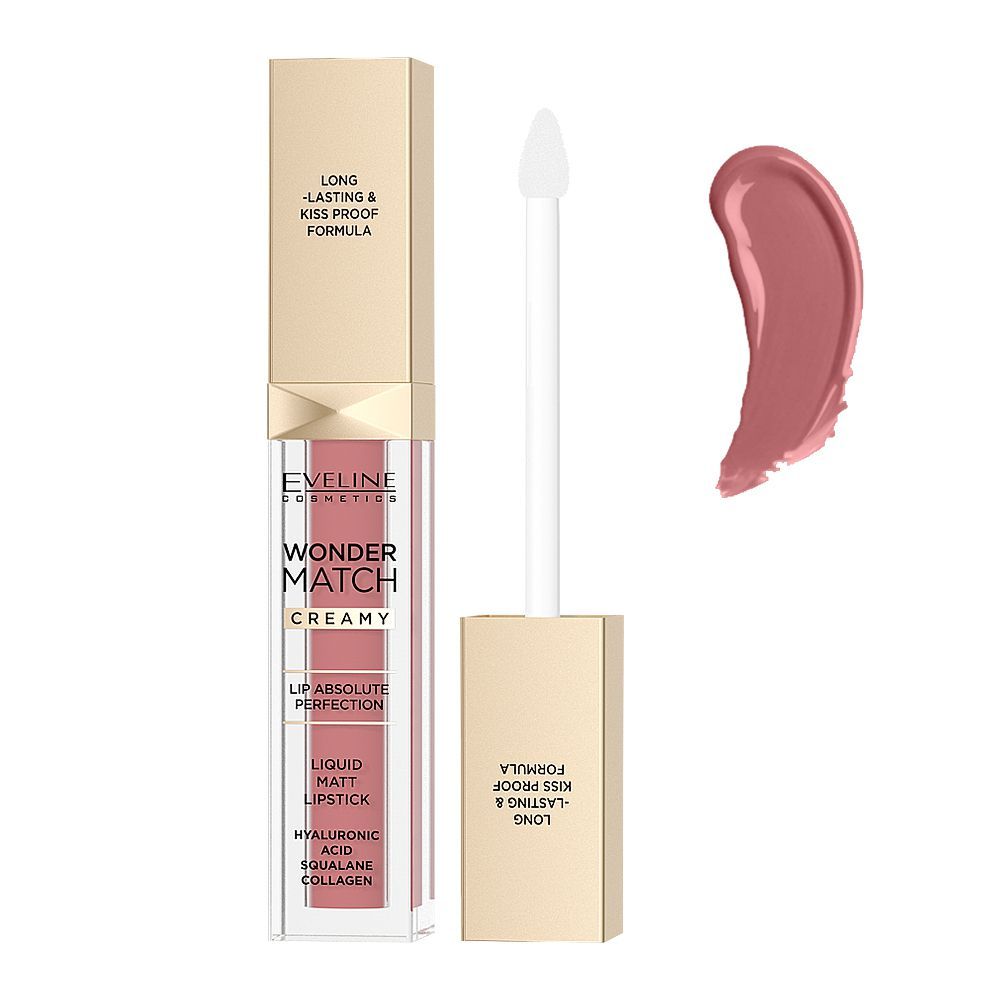 Eveline Wonder Match Creamy Liquid Matte Lipstick, 6.8ml, 05 Sweet Nude - Main Image