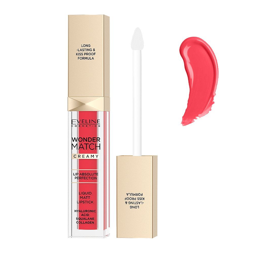 Eveline Wonder Match Creamy Liquid Matte Lipstick, 6.8ml, 06 Classic Red - Main Image