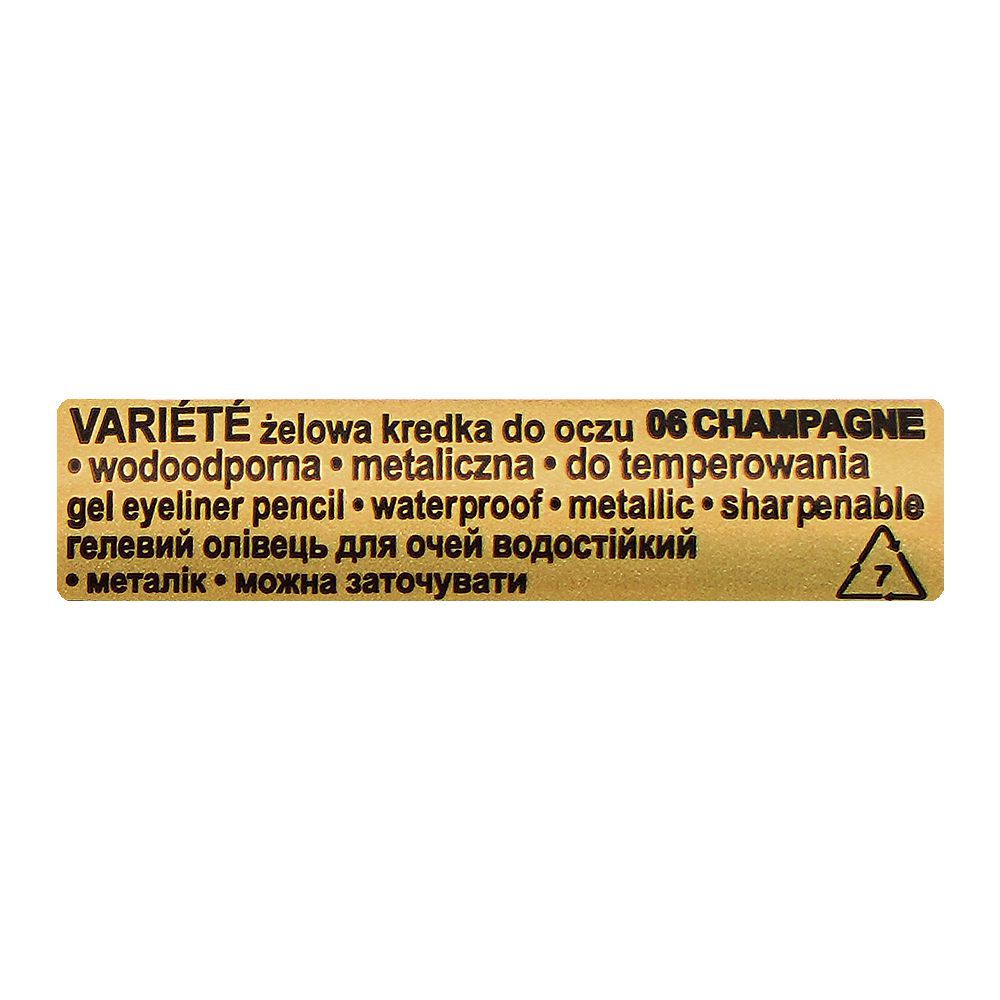 Eveline Waterproof Variete Gel Eyeliner Pencil, 06 Champagne - Image 4