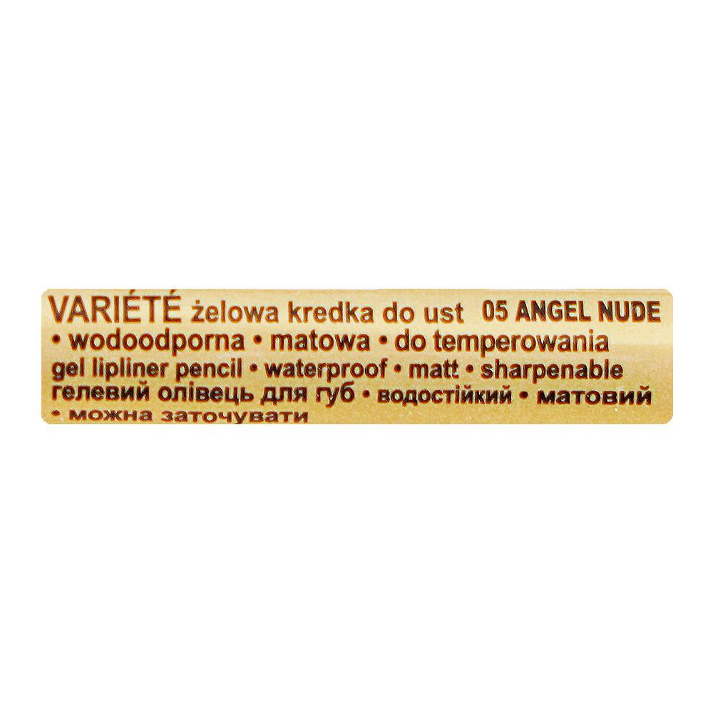 Eveline Waterproof Variete Gel Eyeliner Pencil, 05 Angel Nude - Image 4