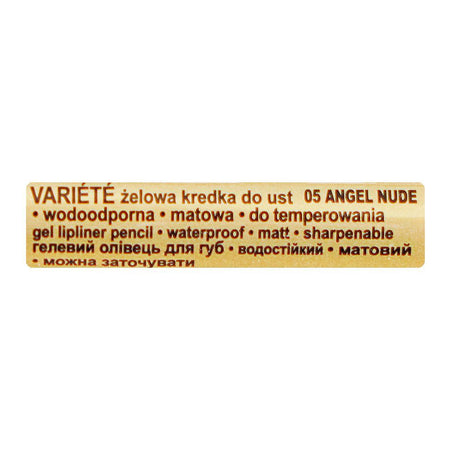 Eveline Waterproof Variete Gel Eyeliner Pencil, 05 Angel Nude - Image 4