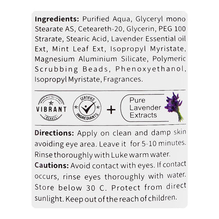 Vibrant Beauty Mini SPA Luxurious Lavender+Mint Skin Brightening Soak, 200ml - Image 3