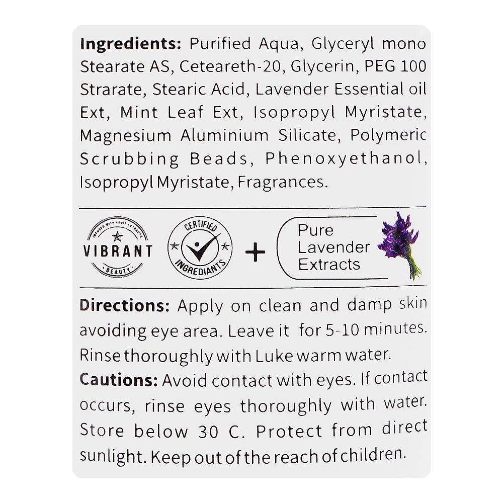 Vibrant Beauty Mini SPA Luxurious Lavender+Mint Skin Brightening Soak, 200ml - Image 3