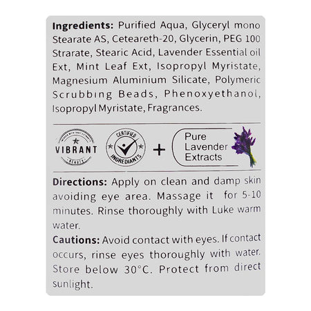 Vibrant Beauty Mini SPA Luxurious Lavender+Mint Skin Brightening Polish, 200ml - Image 3