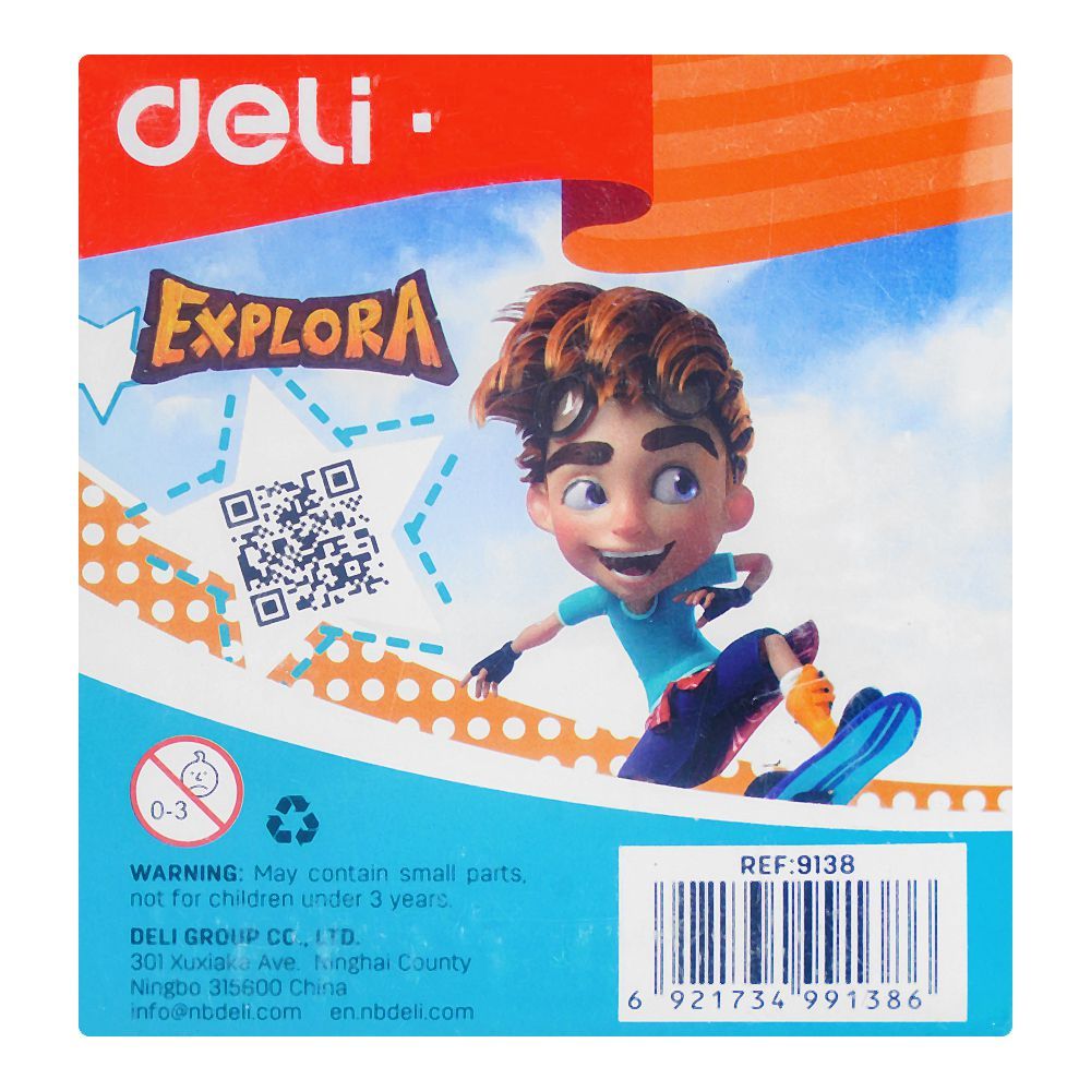 Deli Explora PS House Desk Organizer, 3 Compartments, Blue, 1-Piece, E9138 - Image 4