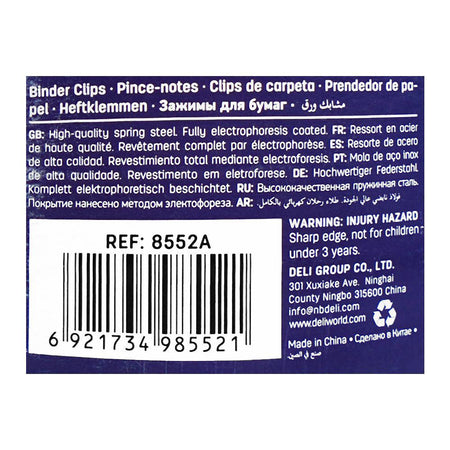 Deli Colorful Binder Clips, 41mm Tube, 24-Pack, Multi, E8552A - Image 2