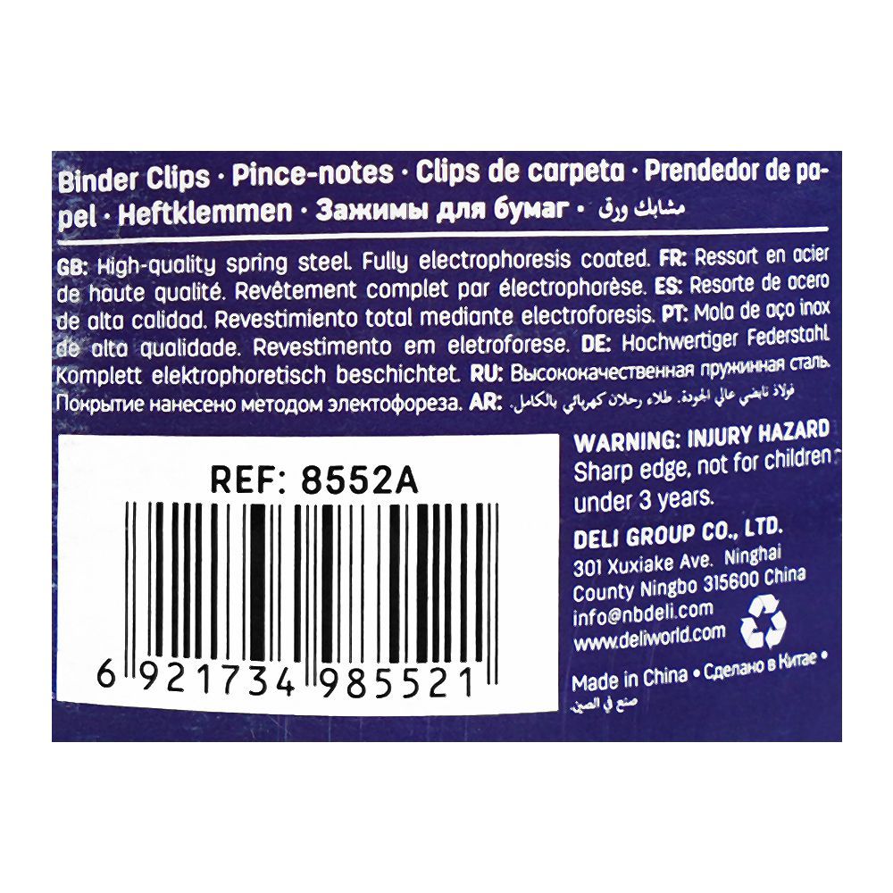 Deli Colorful Binder Clips, 41mm Tube, 24-Pack, Multi, E8552A - Image 2