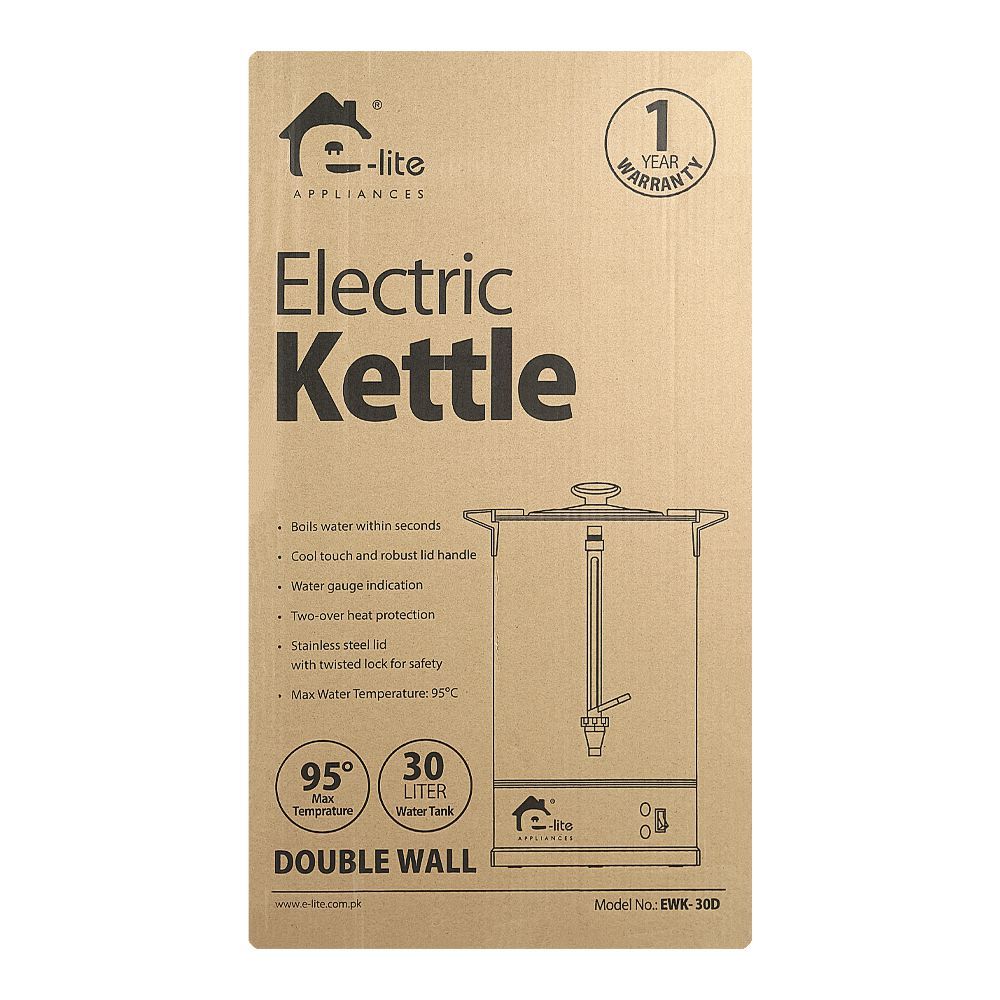 E-Lite Electric Kettle, 30 Liter Capacity, EWK-30B - Image 3