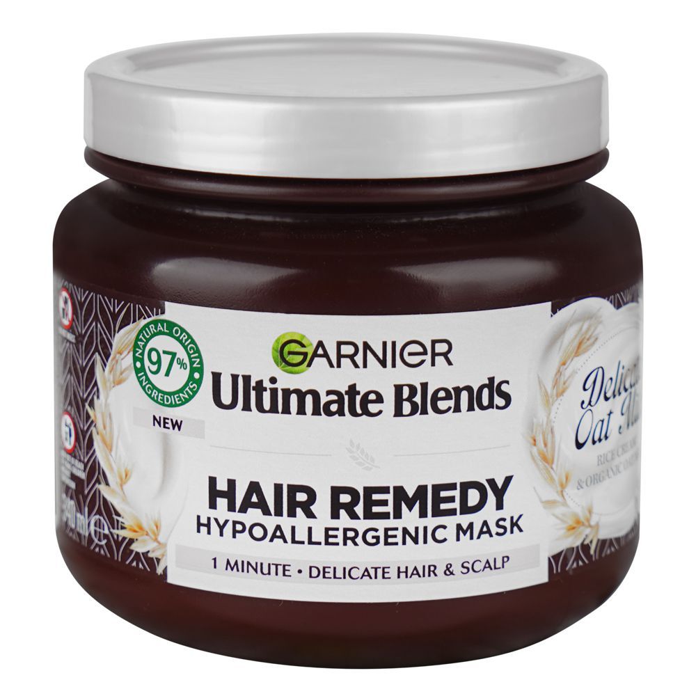 Garnier Ultimate Blends Delicate Oat Milk Hypoallergenic Hair Mask, 340ml - Main Image