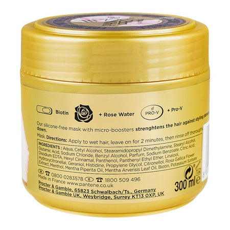 Pantene Pro-V Miracles Body & Strength Biotin+Rose Water Silicone Free Hair Mask, 300ml - Image 2